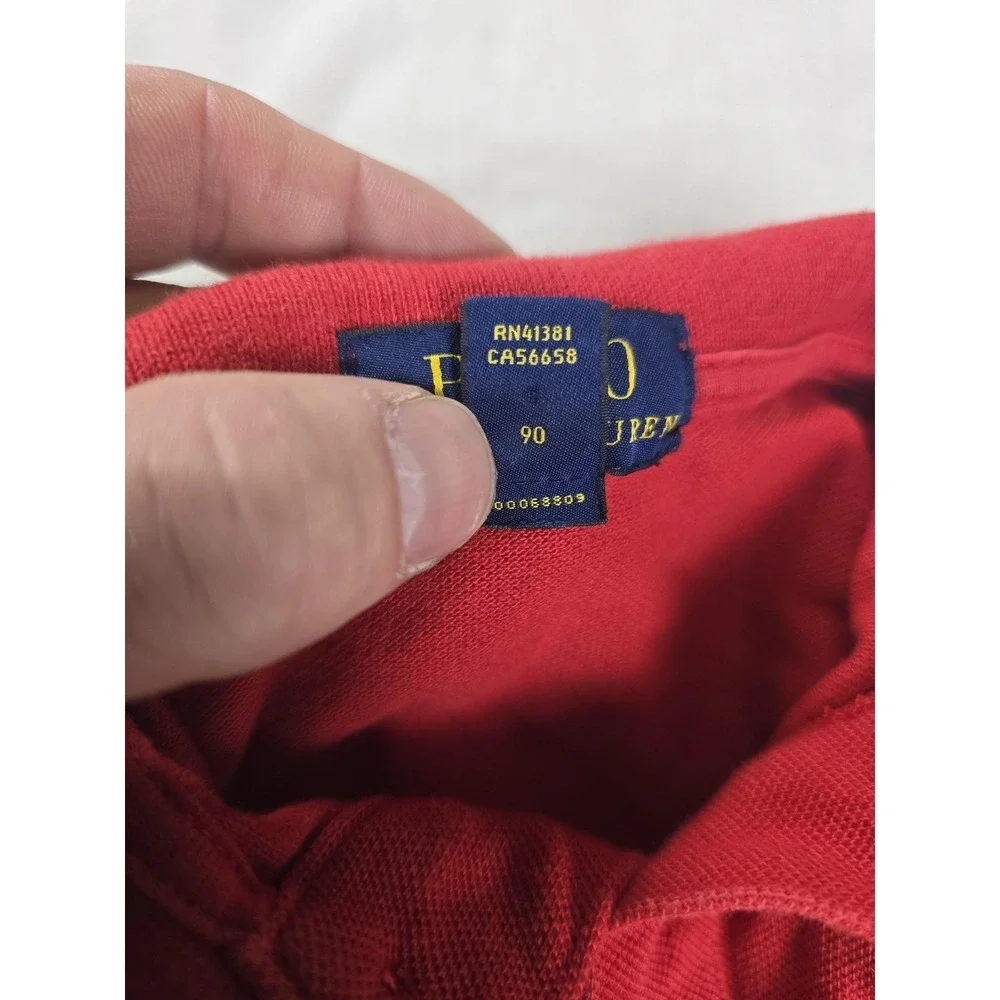 Polo Ralph‎ Lauren Polo Shirt Boys 2T Red Short Sleeve Pony Logo Collared Casual
